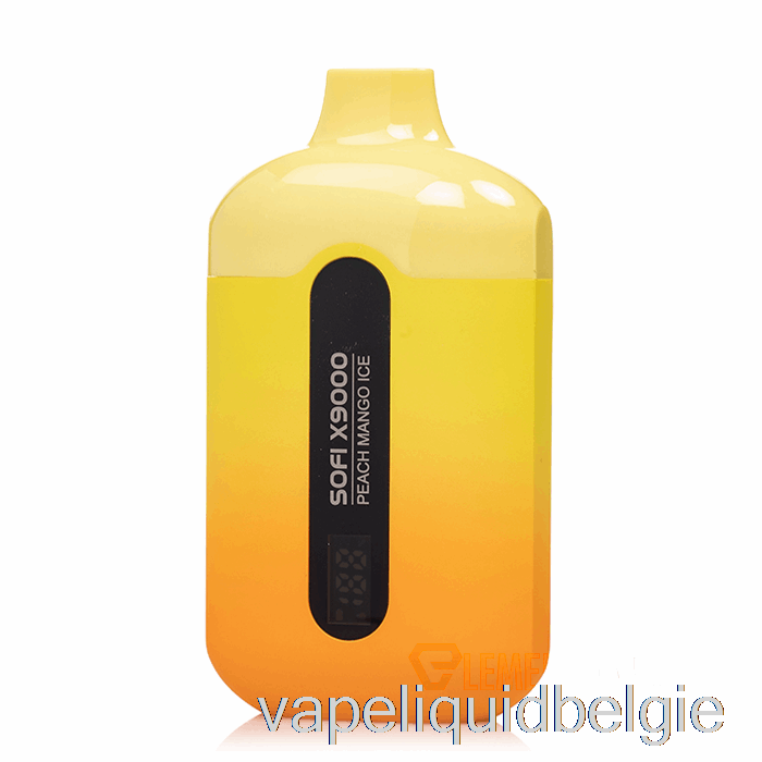 Vape-vloeistof Sofi X9000 0% Nul Nicotine Slim Wegwerp Perzik-mango-ijs